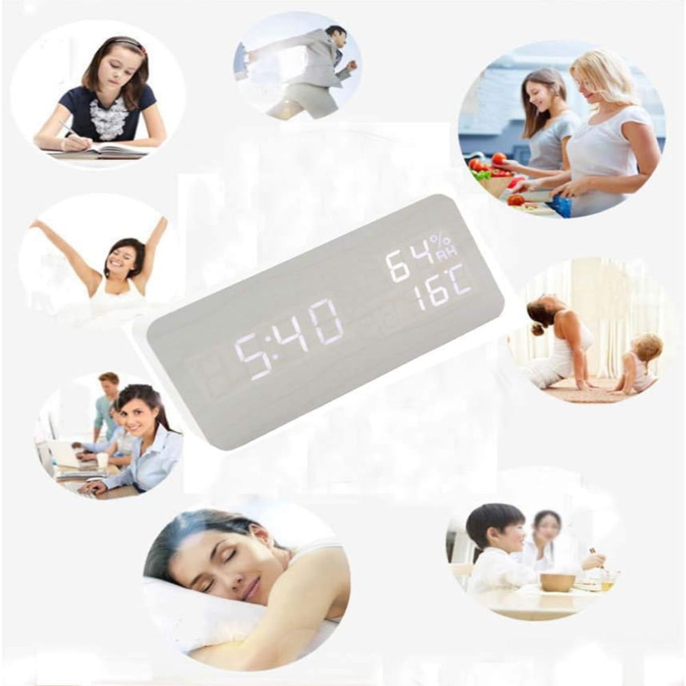 LED-klokke med stemmestyring – Moderne design og intelligent funksjonalitet