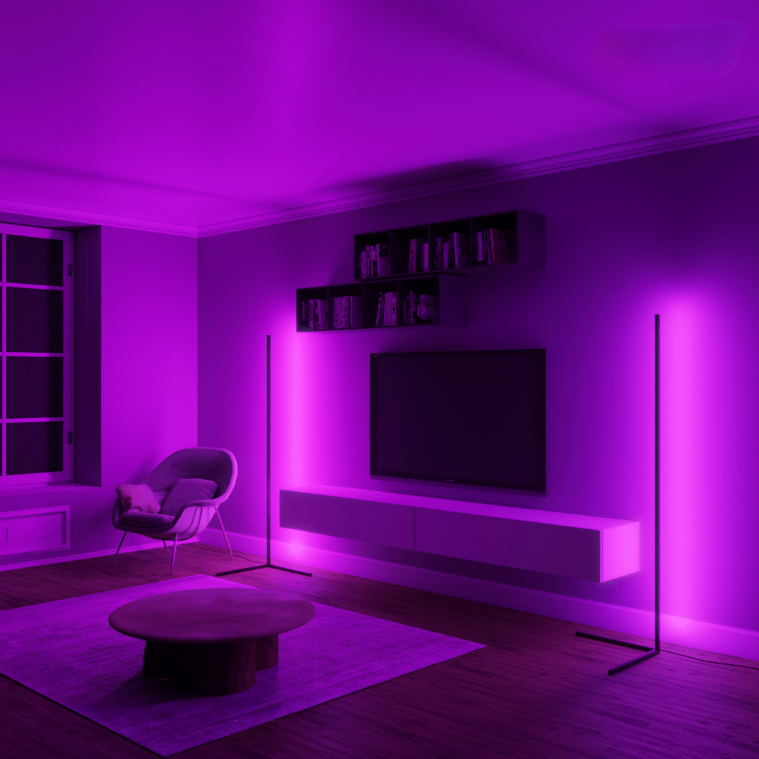 コーナー・ムードランプ - マルチカラー&モダンなエクラ