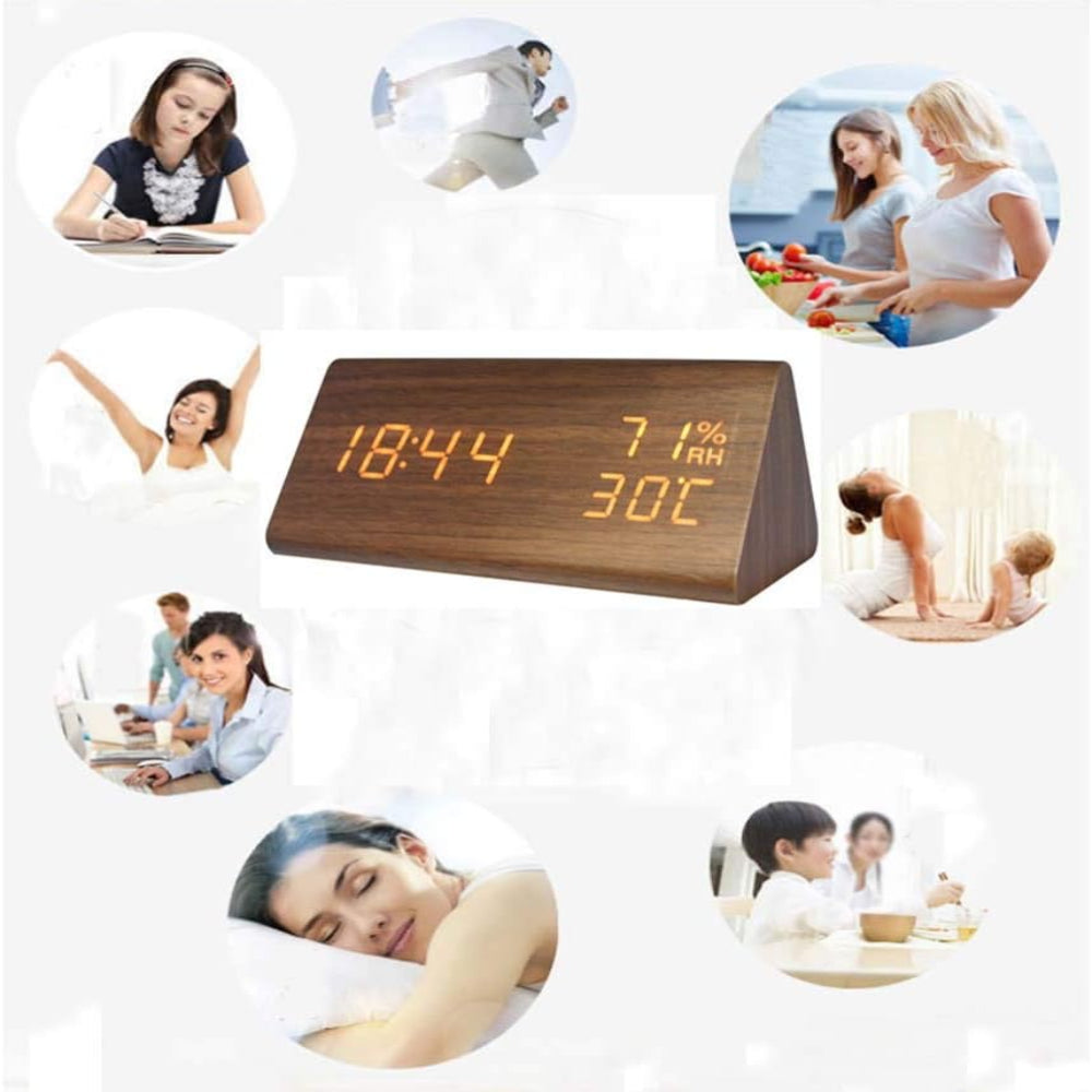 LED-klokke med stemmestyring – Moderne design og intelligent funksjonalitet