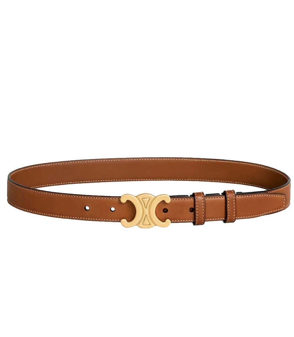 Elegant Belt – Chic Finish And Trendy Golden Buckle
