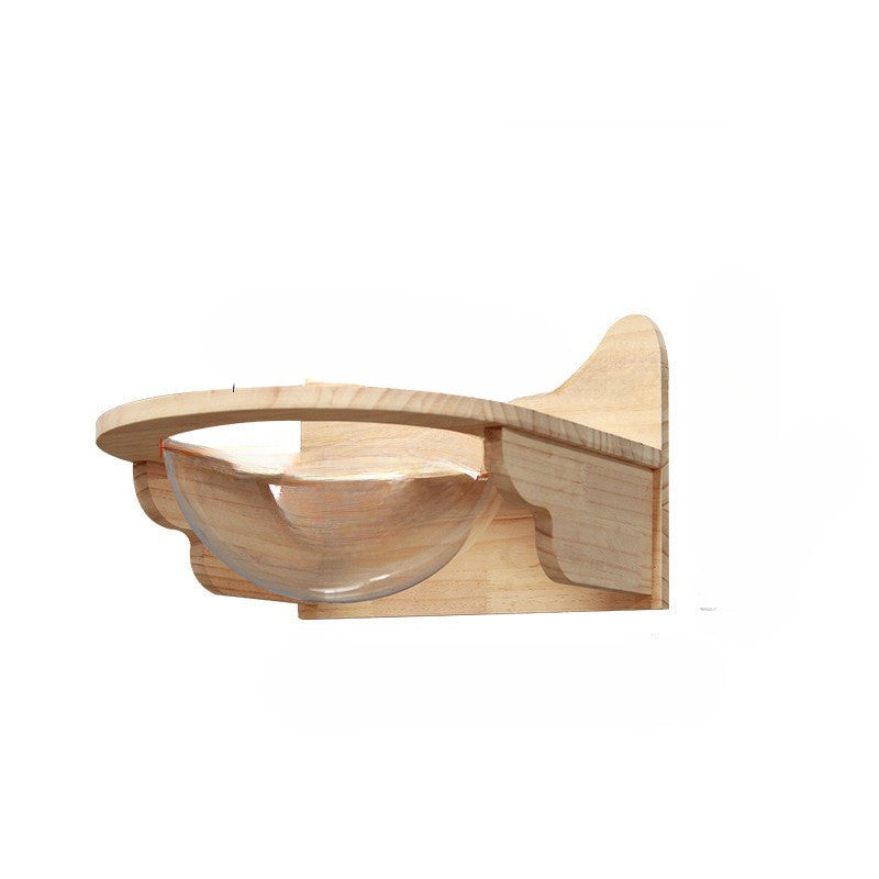 猫のための壁掛けクライミングフレーム、吊り下げプラットフォームと梯子付き