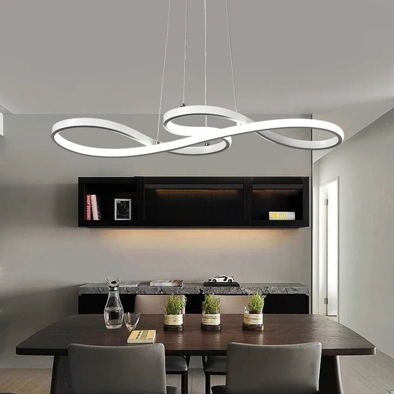 Suspension LED Moderne À Anneaux – Design Élégant Et Futuriste