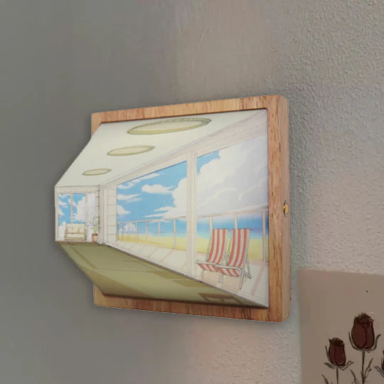 Nástěnná dekorativní lampa – 3D vizuální iluze