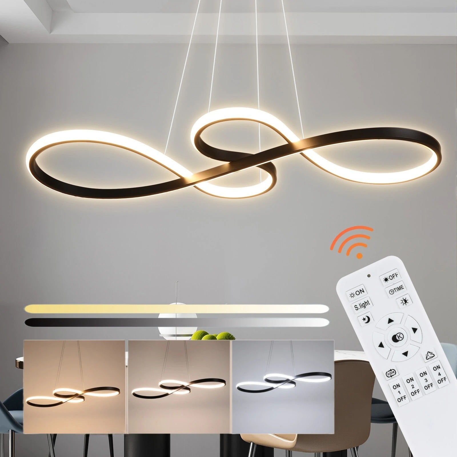 Suspension LED Moderne À Anneaux – Design Élégant Et Futuriste
