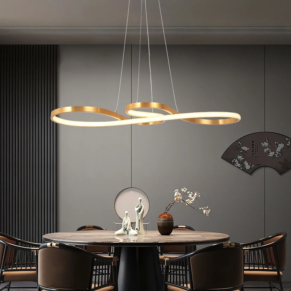 Suspension LED Moderne À Anneaux – Design Élégant Et Futuriste