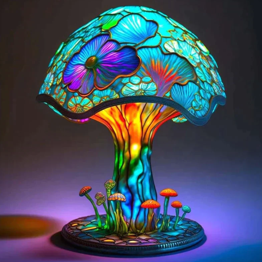 Lampka Witrażowa Uspokajająca – Łagodne Światło I Ciepła Atmosfera