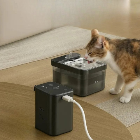 Fontaine À Eau Pour Chat Sans Fil – Liberté Et Hydratation Continue