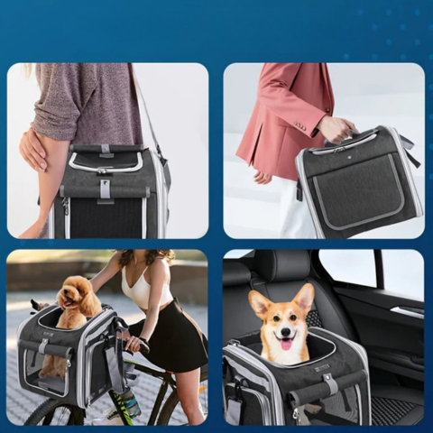 動物用の伸縮可能な自転車用カゴ - 実用的で快適