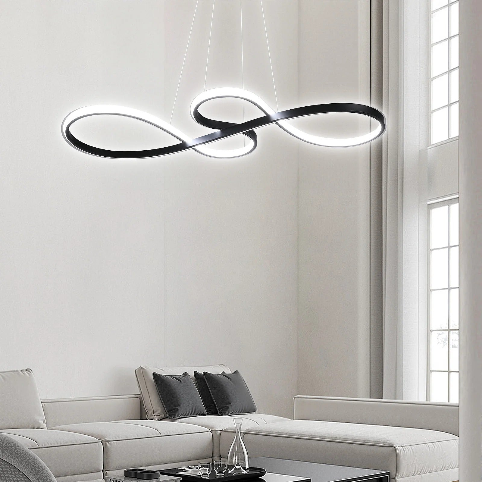 Suspension LED Moderne À Anneaux – Design Élégant Et Futuriste
