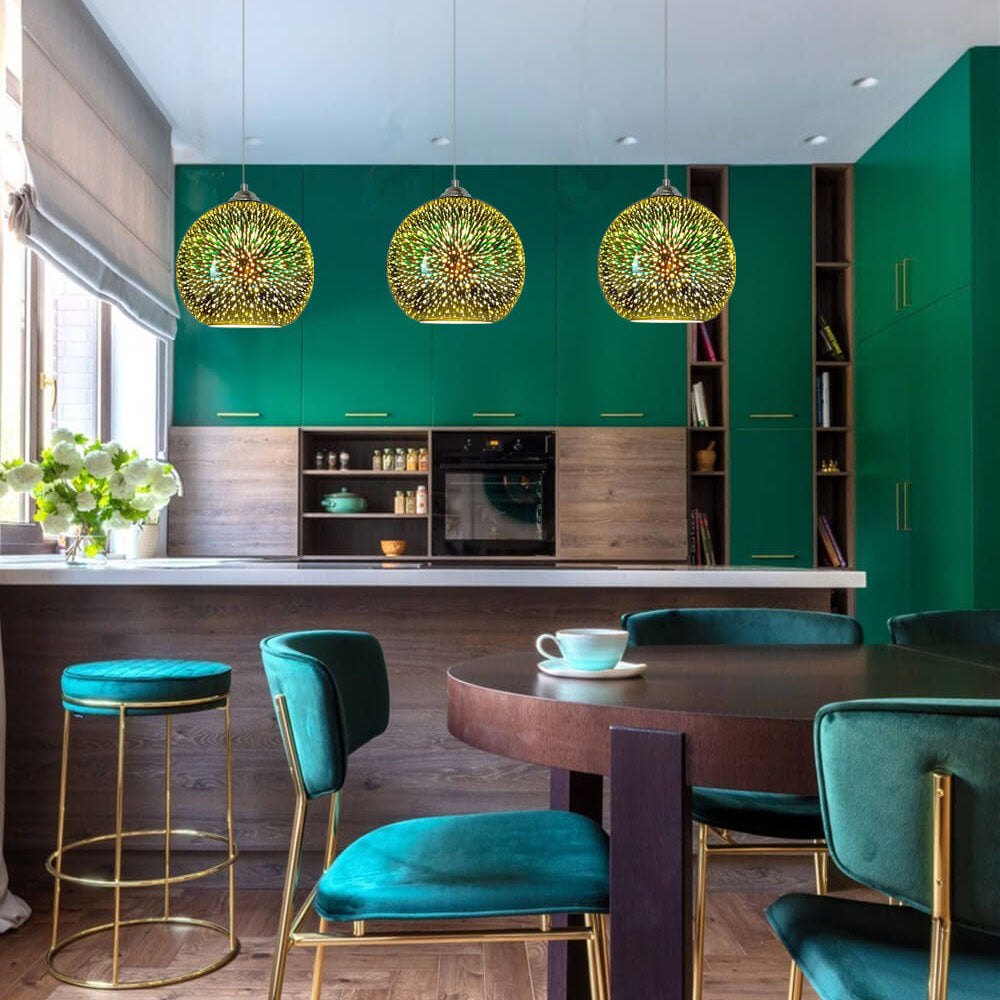 Nowoczesne Zawieszenie Efekt Ognia Sztucznego – Wizualny Blask I Modny Design