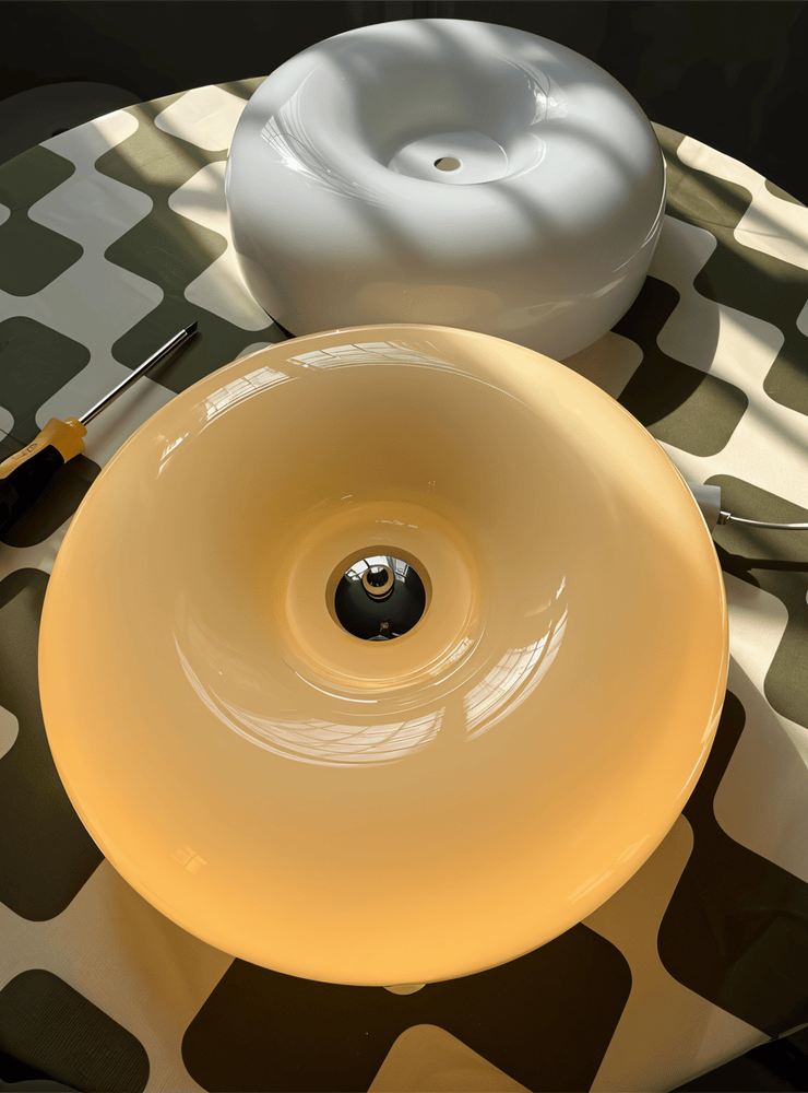 スカンジナビアガラスシーリングライト - モダンな装飾と簡単な取り付け