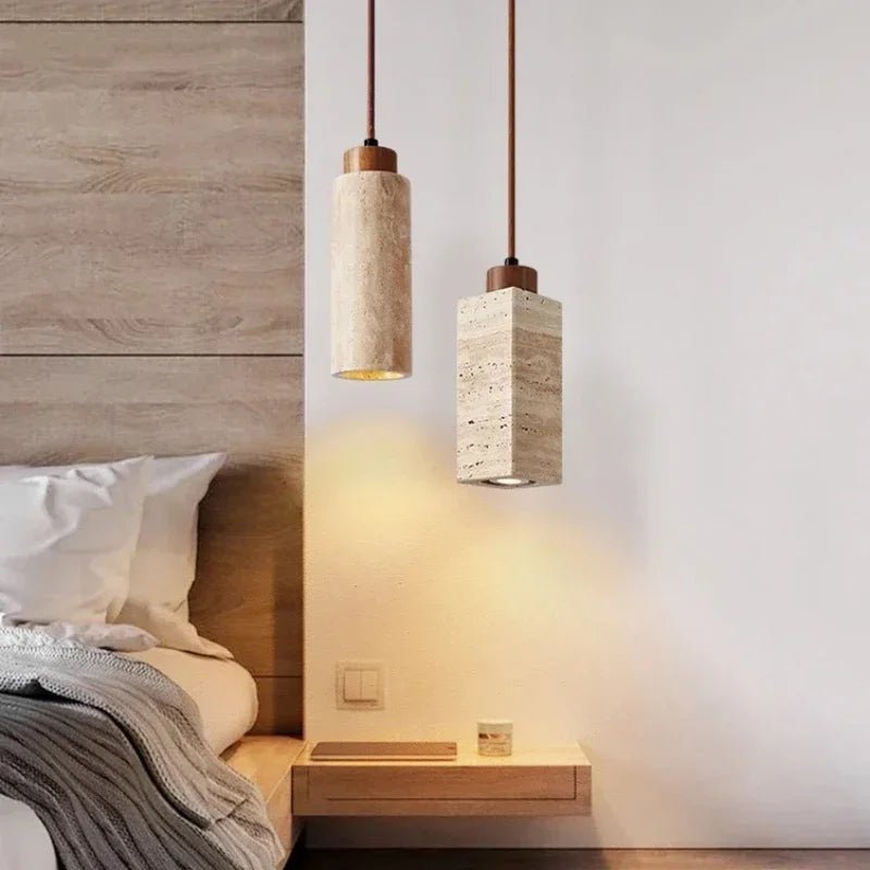 Hanging Lamp in Natural Stone – Elegance and Authenticity 