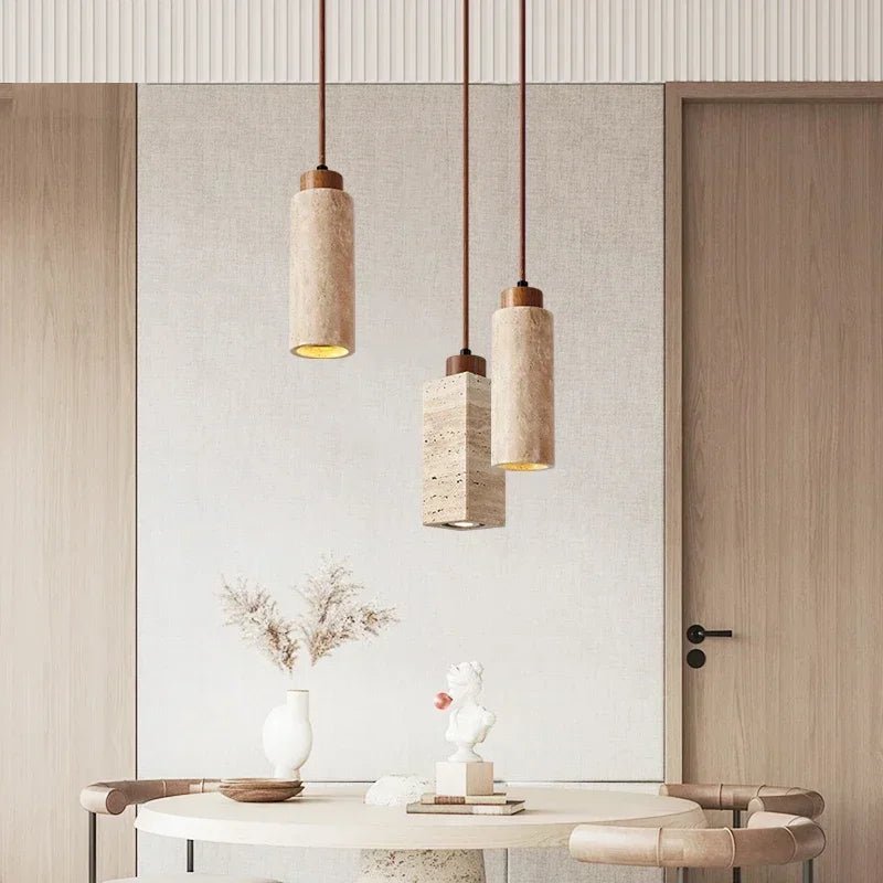 Hanging Lamp in Natural Stone – Elegance and Authenticity 