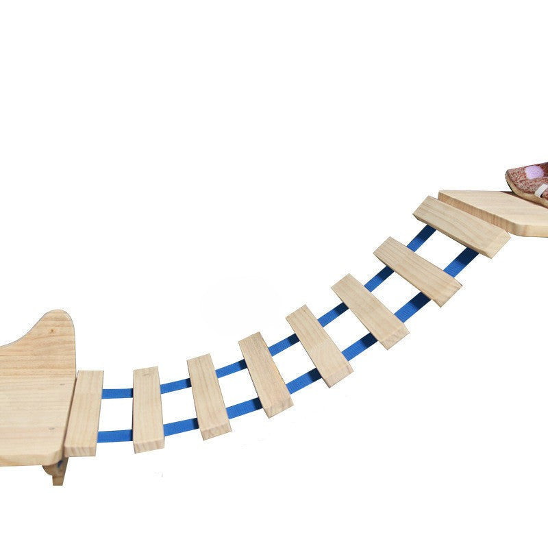 猫のための壁掛けクライミングフレーム、吊り下げプラットフォームと梯子付き 