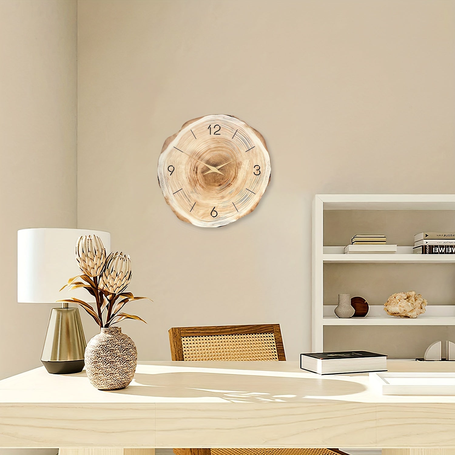 Nástěnné hodiny tiché – realistická textura a elegantní design 