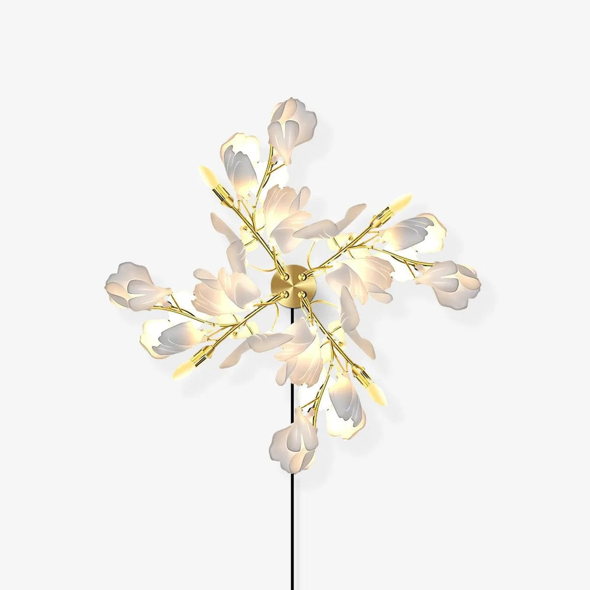 Floral wall lamp - Golden elegance & Soft light