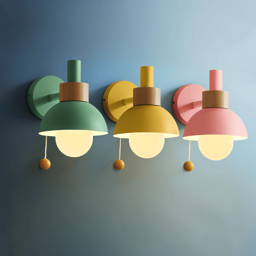 Pastel Wall Light With Pull Switch - Soft Lighting & Modern Style