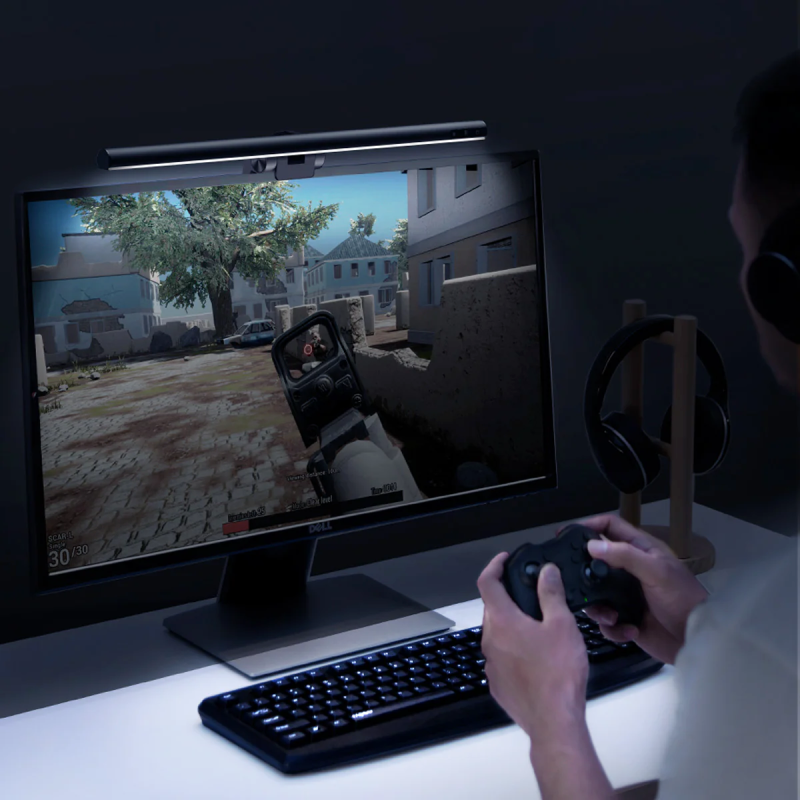 מנורת LED שולחנית - תאורה אלחוטית למסך 