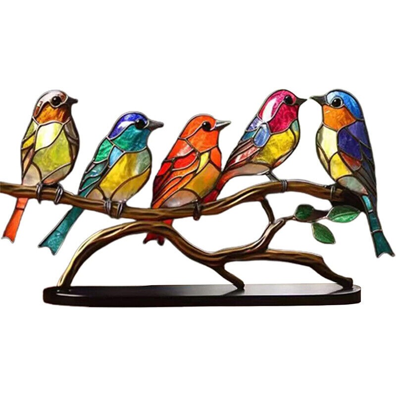 Ornement Décoratif – Oiseaux Posés Sur Une Branche