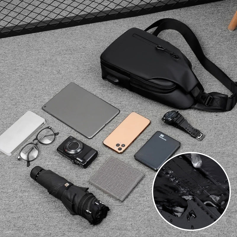 防水セキュリティショルダーバッグ - 実用的で耐水性 