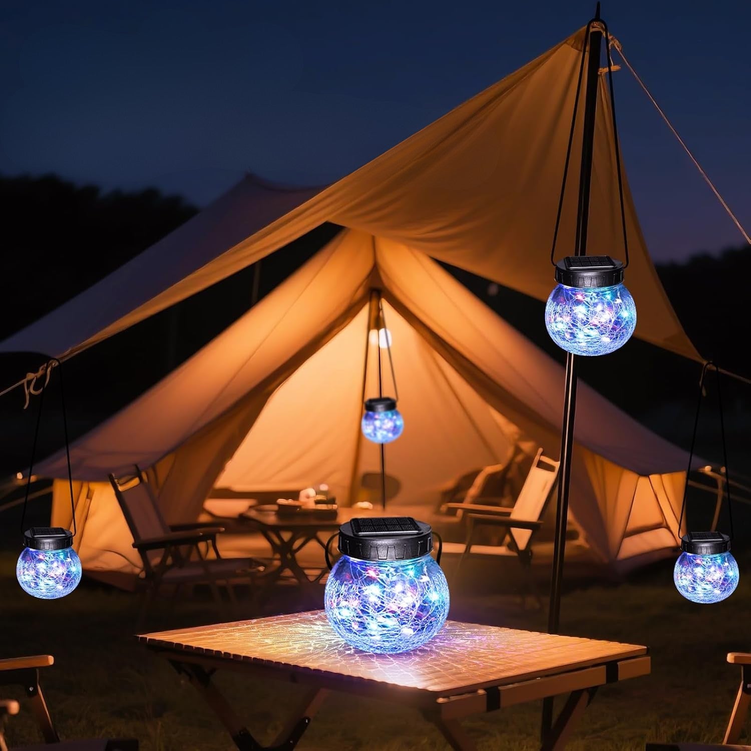 Závěsná solární lampa — elegance ve skleněném provedení 