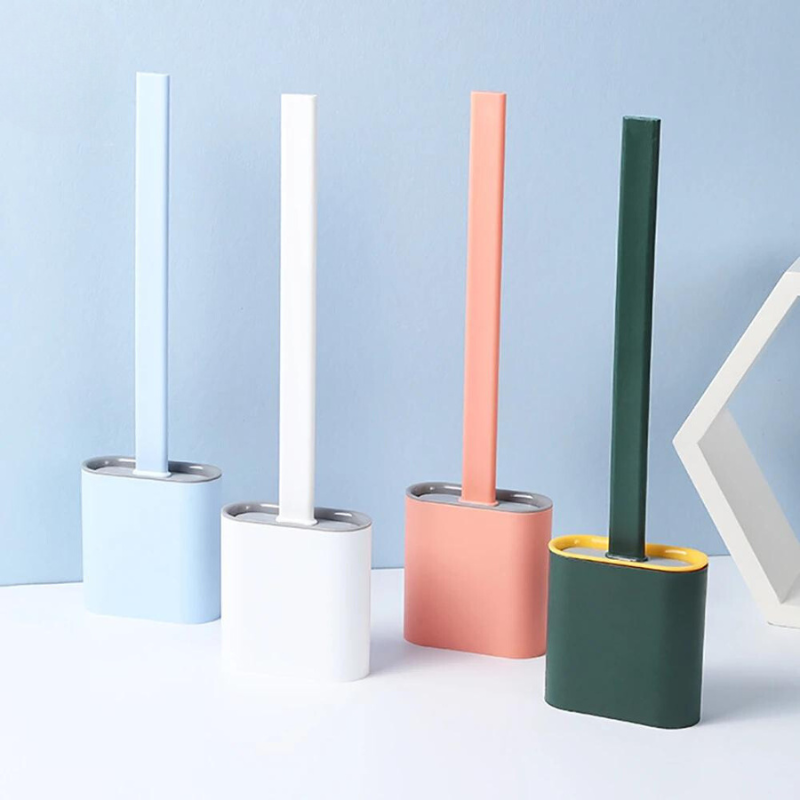 Cepillo de Inodoro de Silicona Flexible – Limpieza Efectiva y Higiénica 