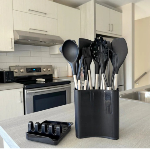 12 Piece Silicone Cookware Set - Complete & Comfortable To Use