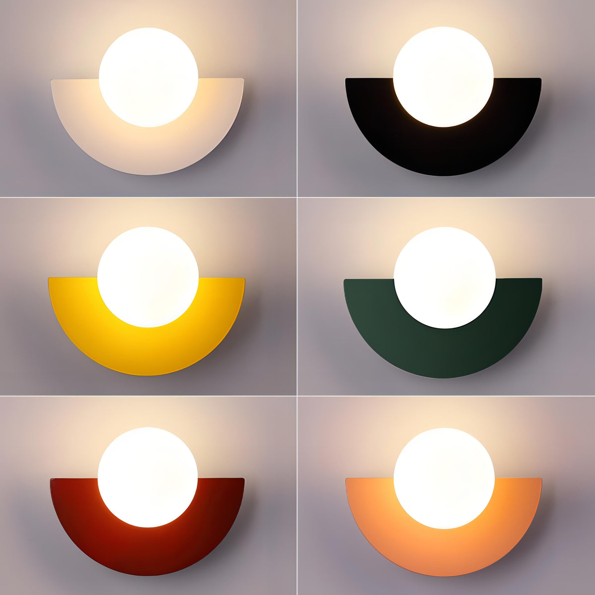 Moderne Wandlampe – Halbkreisform und sanfte Beleuchtung 