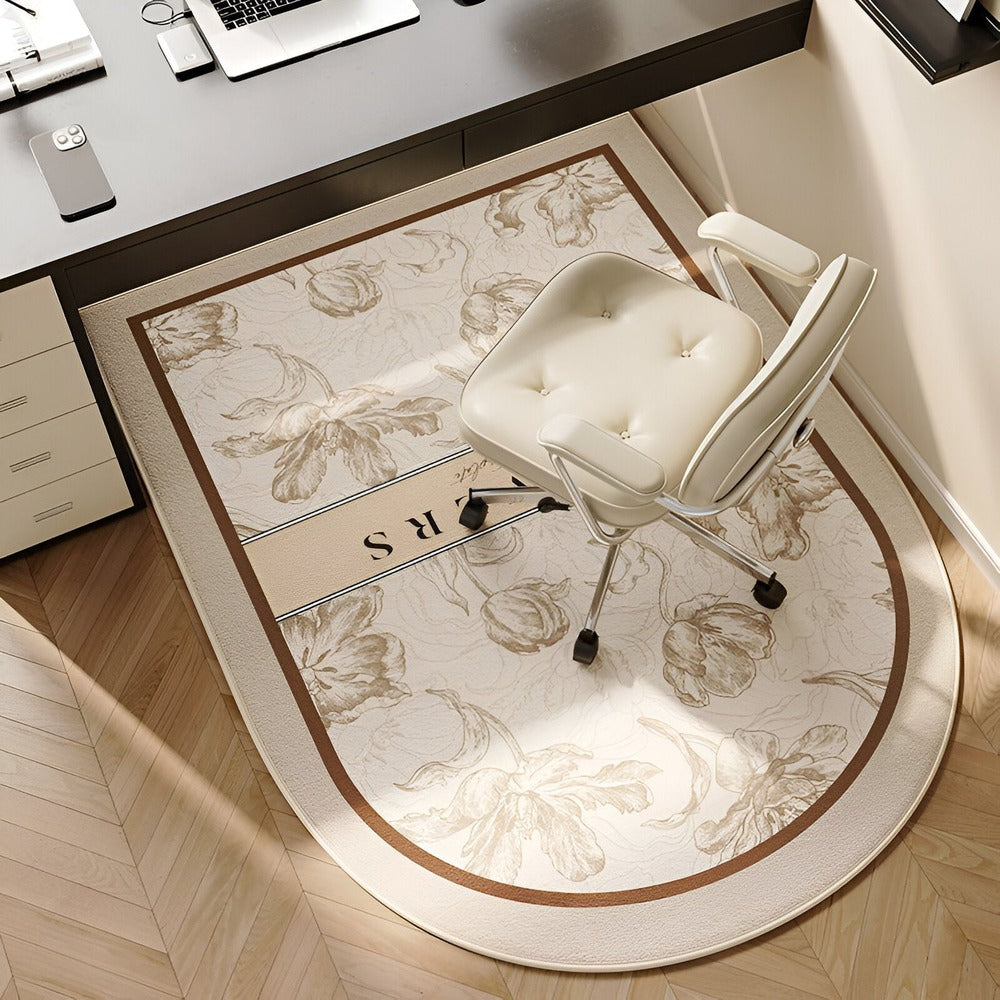 Oválný protiskluzový koberec pro ložnice a kanceláře - Bezpečnost podlahy a čistý povrch