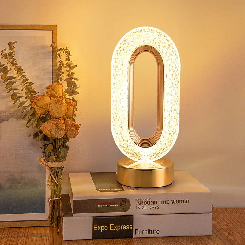 Golden Touch Table Lamp – Elegance and Intuitive Control 