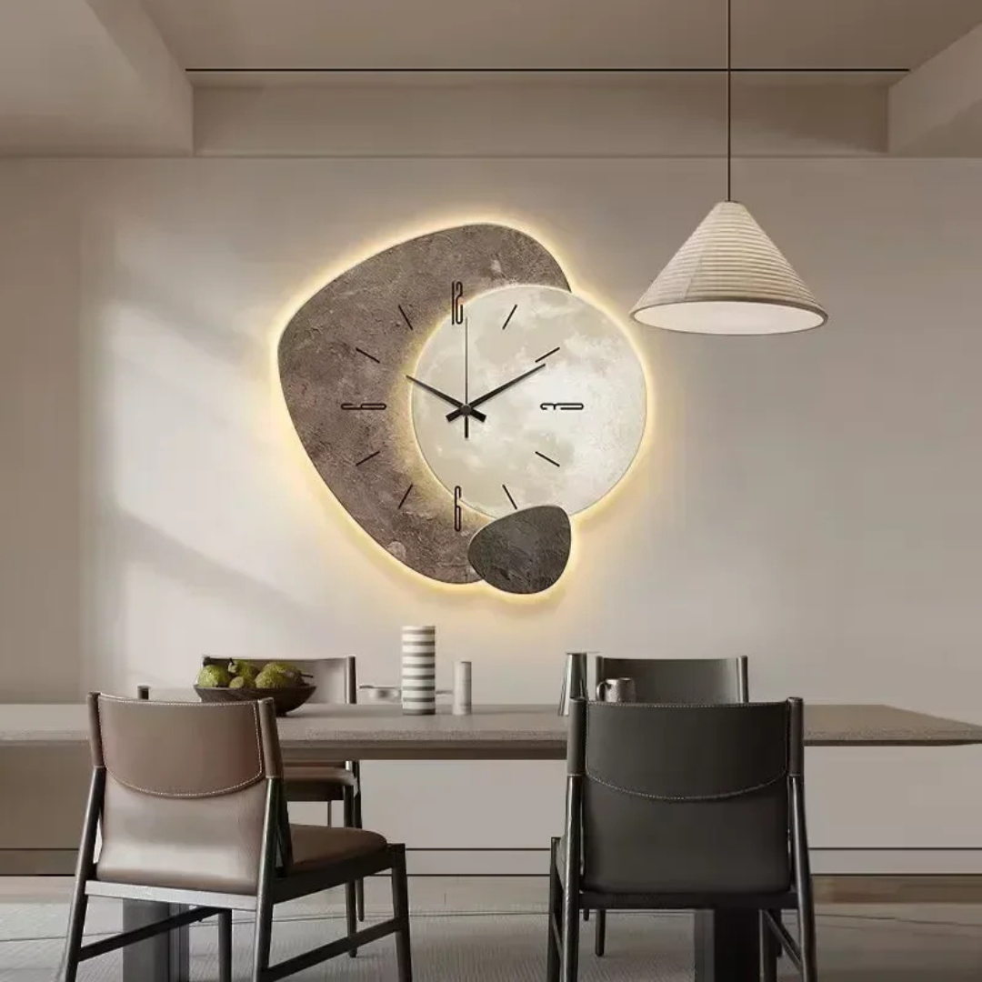 Large Wall Clock – Modern Design and Ambient LED Light 