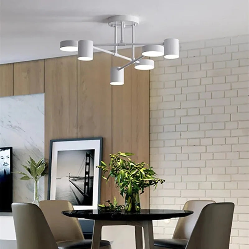Plafonnier Moderne À 6 Têtes LED Orientables – Éclairage Polyvalent Et Design Chic